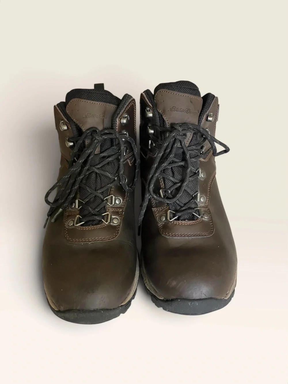 Eddie Bauer Everett Waterproof Hiking Boots Brown Leather Men’s Size 9